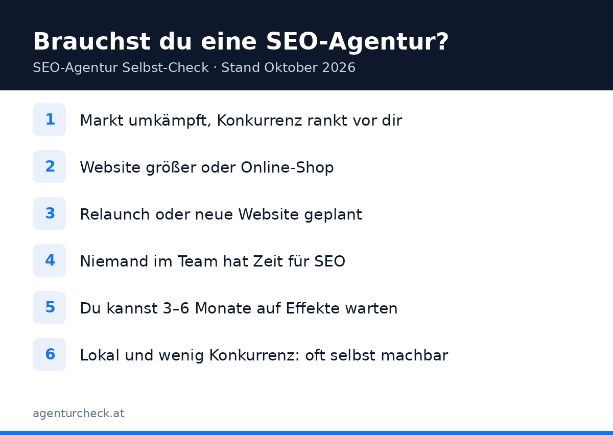 Checkliste: Wann sich eine SEO-Agentur in Österreich lohnt